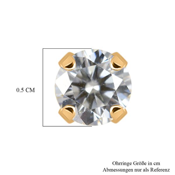 D'Joy Moissanit Ohrringe, 925 Silber vergoldet - 0,88 ct. image number 5