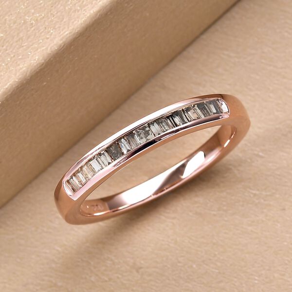 Natürlicher Champagner Diamant-Ring, 925 Silber rosévergoldet  ca. 0,25 ct image number 1