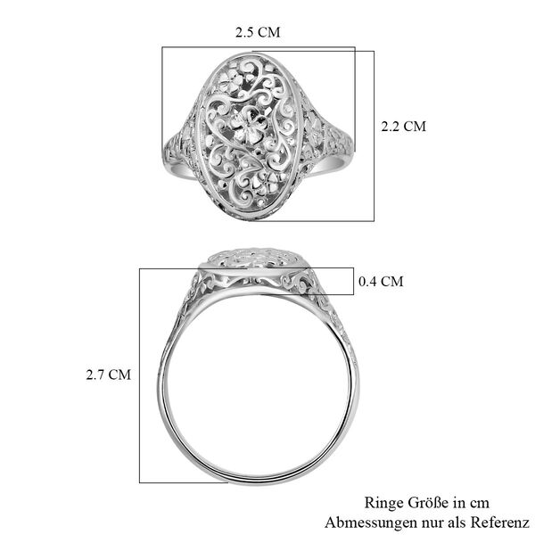 Royal Bali Kollektion - Ring mit floralem Design image number 6