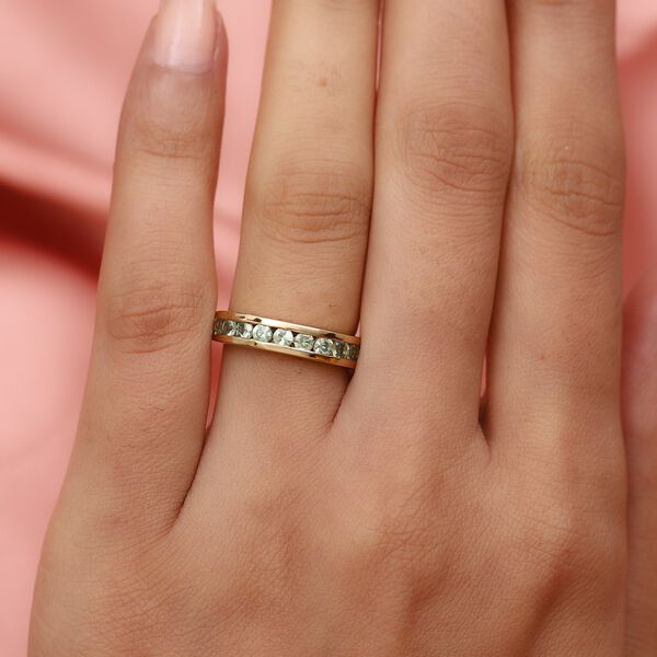 Demantoid Granat Band Ring 925 Silber Gelbgold Vermeil image number 3