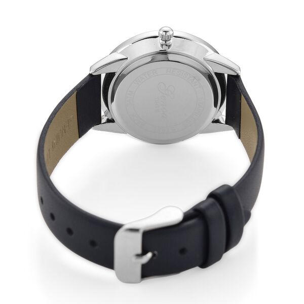 GENOA TIME - Armbanduhr Legierung, silberfarben, Zifferblatt Weiß-Sunshine, 3 ATM wasserdicht image number 6