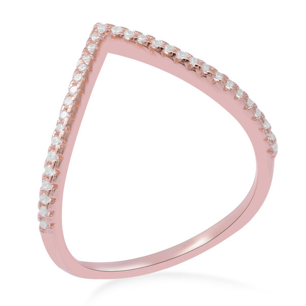 LUSTRO STELLA - weißer Zirkonia-Ring, 925 Silber rosévergoldet  ca. 0,29 ct image number 2