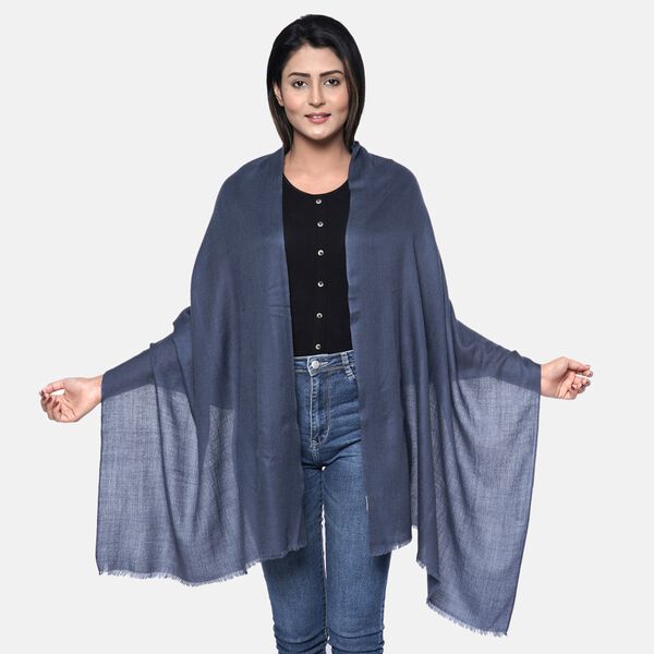 LA MAREY: Superweicher Schal aus 100% Kaschmirwolle, Blau&nbsp;