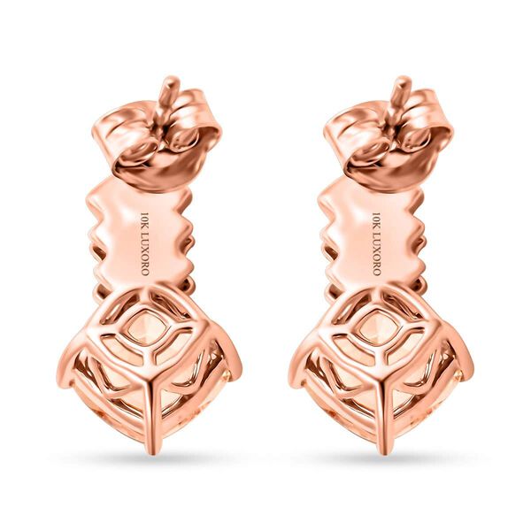 LUXORO zertifiziert und geprüft AAA Marropino Morganit und Diamant Ohrringe in 417 Roségold - 2,70 ct. image number 4