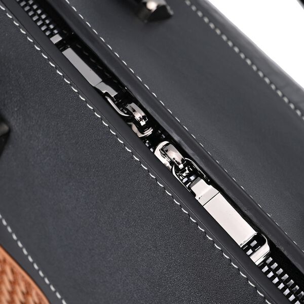 Grand Pelle  - Echtleder Handtasche, 28 x 25 x 15 cm, schwarz image number 10