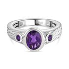 Afrikanischer Amethyst Ring Messing  (Größe 21.00) ca. 1,29 ct