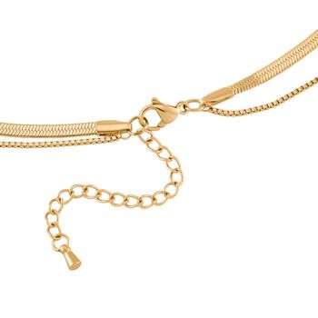 Doppellagige neongr&uuml;ne Kristall-Halskette, 50cm