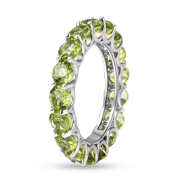 Peridot Ring 925 Silber platiniert  ca. 5,65 ct image number 5
