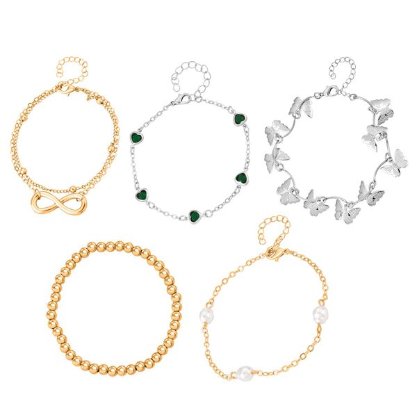 Wei&szlig;e Muschelkernperle, Kunststoff Perle Schmuckset Legierung, Legierung emailliert, Legierung Std Gelb image number 4