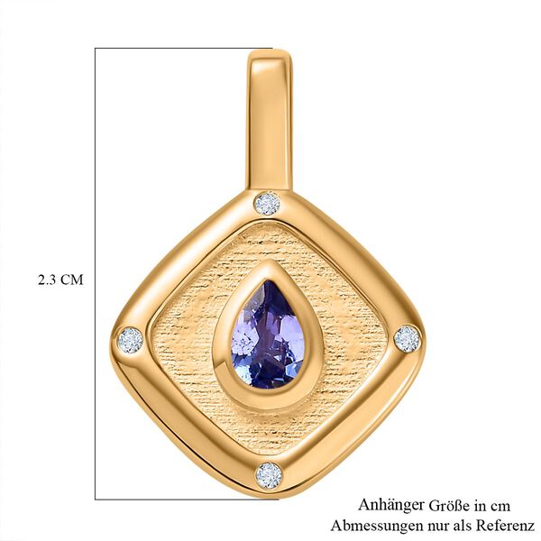 Tansanit und Zirkon Anh&auml;nger - 0,48 ct. image number 5