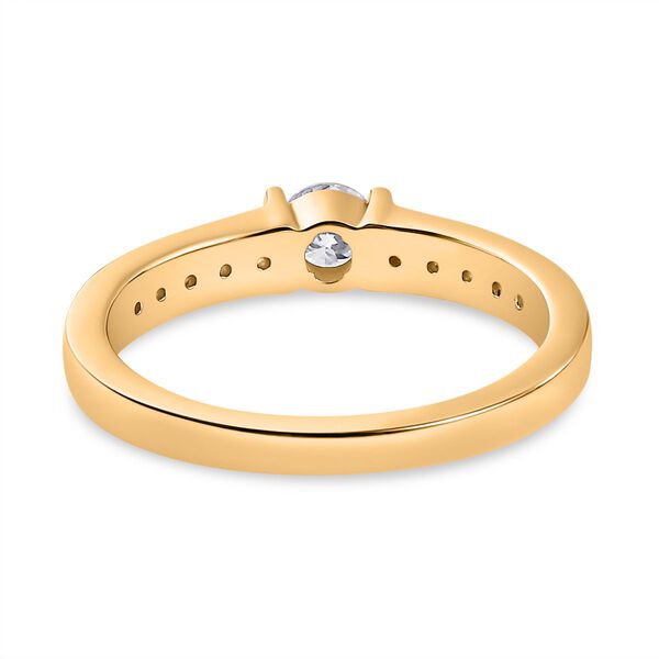 Moissanit Ring, 925 Silber mit Gelbgold Vermeil - 0,52 ct. image number 13