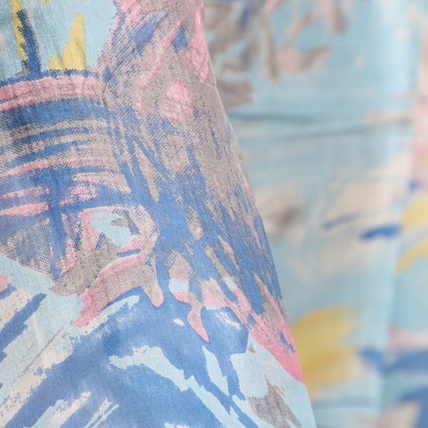 100% Maulbeerseide Shirt, Einheitsgröße Himmelblau/ Blau image number 4