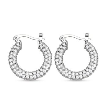 Wei&szlig;e Zirkonia-Creolen, Nickelfreies Messing