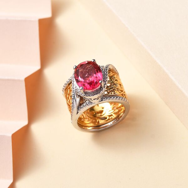 2er-Set- Sunset Quarz Triplett Ringe - 3,30 ct. image number 2