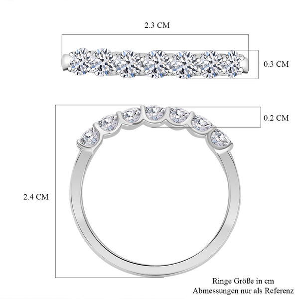 LUXORO SI-GH Labor Diamant Ring in 417 Wei&szlig;gold - 1 ct. image number 5