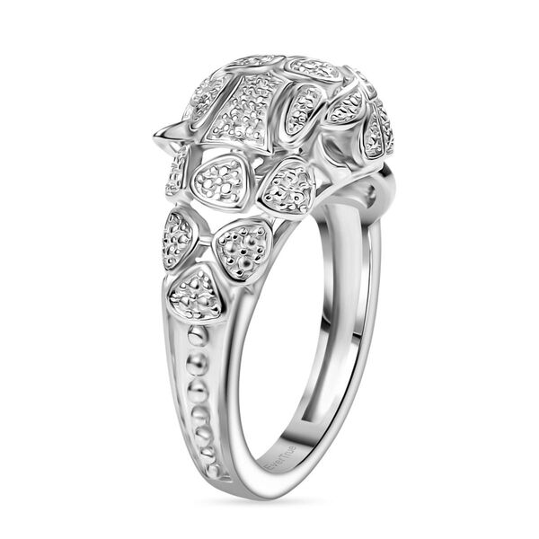 EVER TRUE Weißer Zirkon Ring Nickelfreies Messing (Größe 18.00) ca. 0,01 ct image number 4