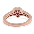 Afrikanischer Rubin Herz-Ring, (Fissure gefüllt), 925 Silber rosévergoldet image number 5