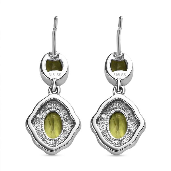 Peridot Ohrringe  Edelstahl ca. 1.84 ct image number 5