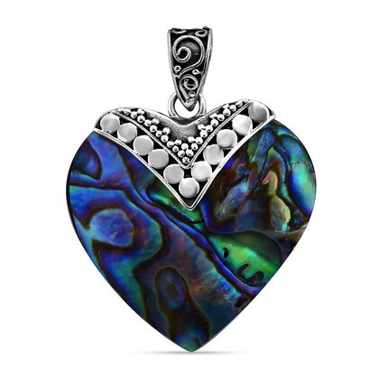 Royal Bali Collection- Abalone Muschel Herz Anhänger- 1 Karat