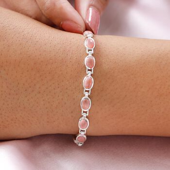 Oregon Pfirsich Opal Armband, 925 Silber platiniert, 6,94 ct