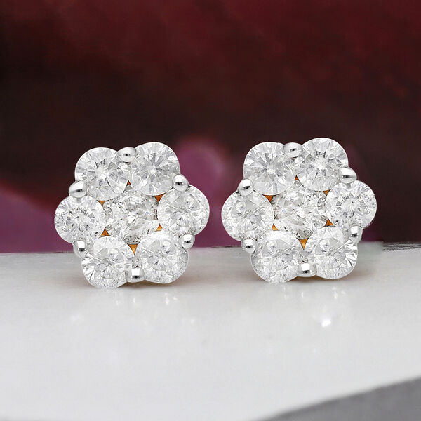 Diamant Zertifiziert Ohrstecker 375 Gelbgold ca. 1.00 ct image number 3