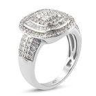 Diamant Cluster Ring 925 Silber Platin-Überzug image number 3