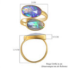 Natürlicher Äthiopischer Opal Bypass Ring 925 Silber vergoldet  ca. 3,00 ct image number 6