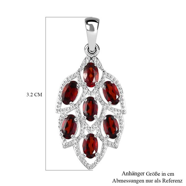 Roter Granat Anh&auml;nger, 925 Silber ca. 2.03 ct image number 5