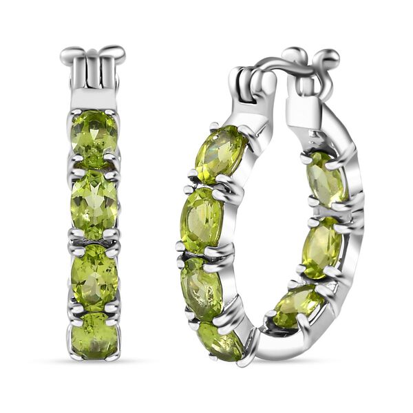 Peridot Ohrringe  Edelstahl ca. 6,43 ct.