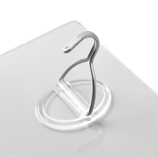 12er-Set abnehmbare, transparente und abwaschbare Haken, 3-8kg image number 5