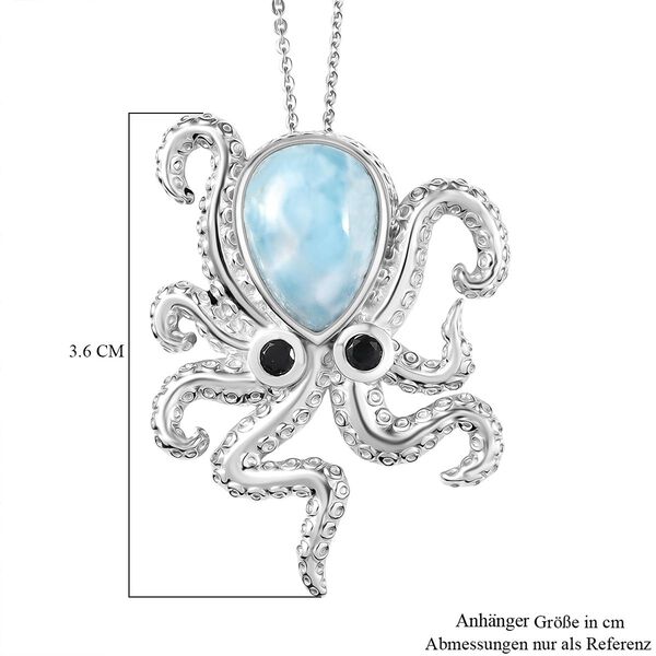 GP Trionfo Kollektion - Larimar, schwarzer Spinell und blauer Saphir Anh&auml;nger mit 45cm Kette - 6,27 ct. image number 8