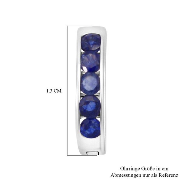D'Joy Masoala Saphir (Fissure gef&uuml;llt) Ohrringe 925 Silber rhodiniert ca. 1.72 ct image number 4