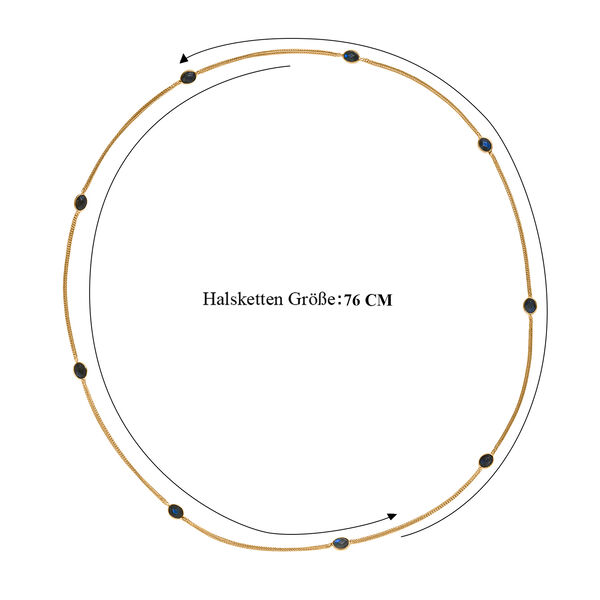EverTrue Labradorit 76cm Halskette - 11,70 ct. image number 5