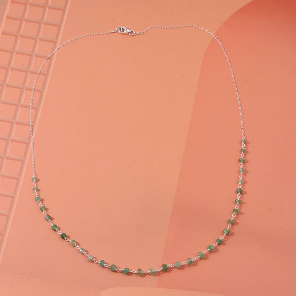 Socoto Smaragd Halskette ca. 50 cm 925 Silber ca. 6,00 ct. image number 1