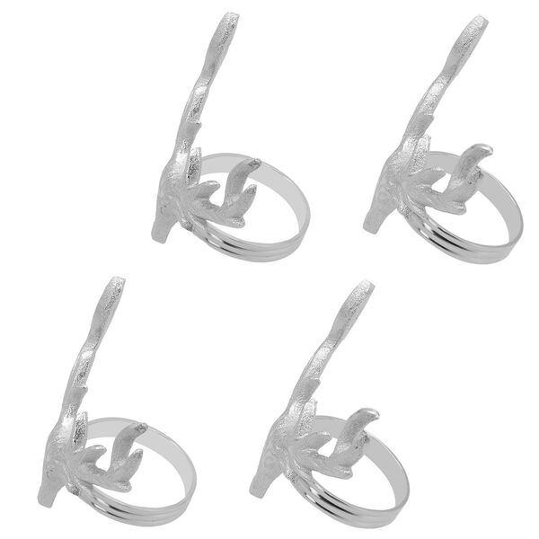 4er Set Rentier Serviettenhalter, 8x6,5cm, silber image number 4