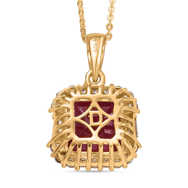 D'Joy afrikanischer Rubin, Topas und Zirkon Ring und Anh&auml;nger mit 50cm Kette image number 8