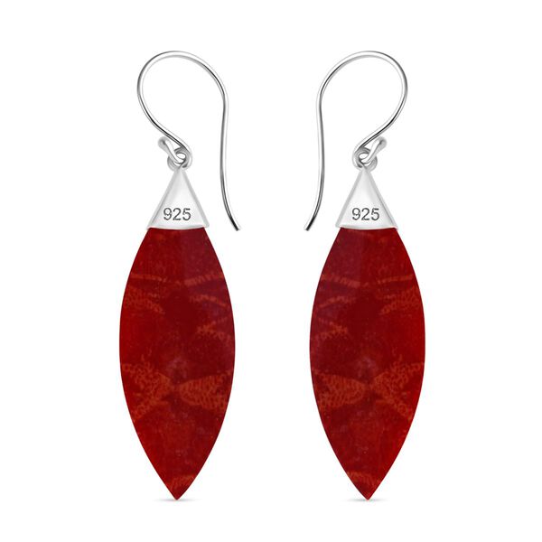 Koralle Ohrringe 925 Silber ca. image number 3