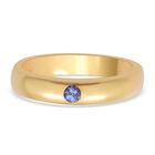 AA Tansanit Ring 925 Silber vergoldet (Größe 16.00) ca. 0,14 ct