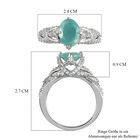 Grandidierit und Zirkon Ring 925 Silber platiniert  ca. 2,75 ct image number 6