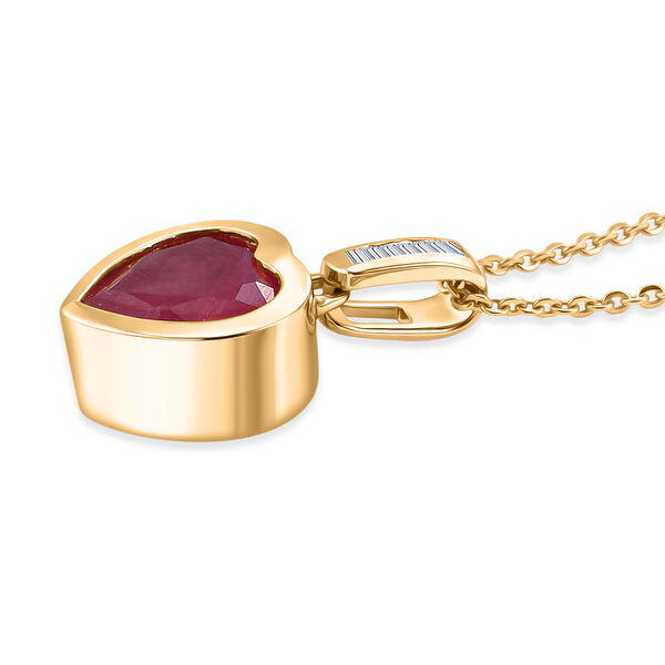 D'Joy Ilakaka rosa Saphir und Diamant Anh&auml;nger mit 50cm Kette - 3,63 ct. image number 3