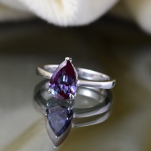 AAA Lab Grown Alexandrite Ring 417 Gold (Größe 20.00) ca. 2,50 ct image number 1