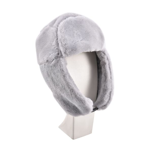 Trapperm&uuml;tze mit Ohrenklappen aus Kunstpelz, grau image number 2
