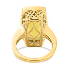 Ouro Verde-Quarz und weißer Zirkon-Ring, 925 Silber vergoldet  ca. 16,38 ct image number 5
