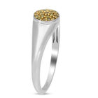 Gelber Diamant Ring 925 Silber platiniert (Größe 16.00) ca. 0,20 ct image number 3