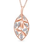 LUXURIANT DIAMOND - Lab Grown Diamant SI-GH Schmuckset 925 Silber 750 Roségold Vermeil ca. 0.25 ct