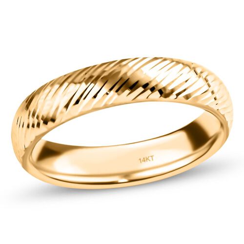 Strukturierter Bandring in 585 Gelbgold image number 0
