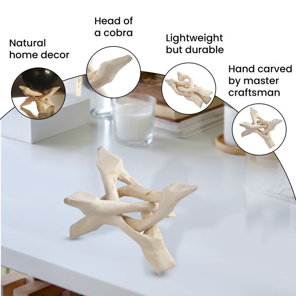 Handgefertigter dreibeiniger Holzständer für Geoden, Schalen, Pflanzen etc., 10cm image number 2