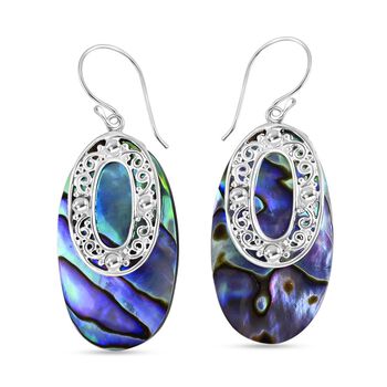 Abalone Muschel Ohrringe 925 Silber ca. 0,01 ct.