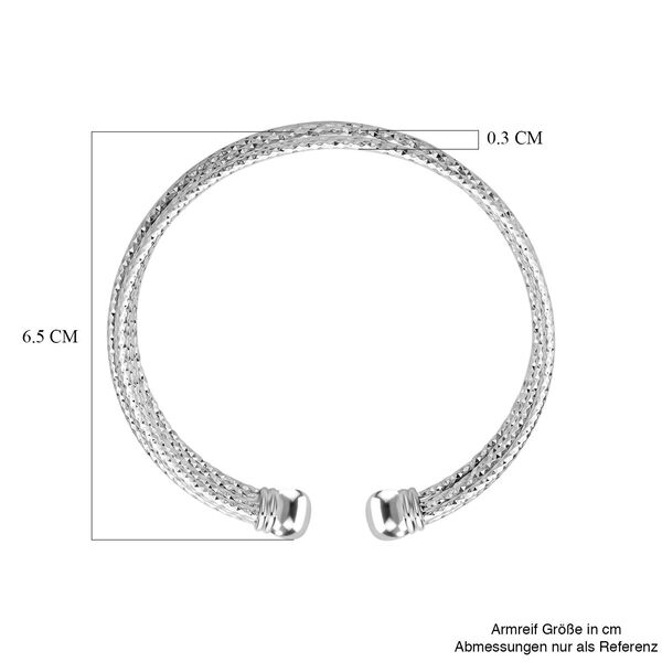 Designer Inspirierter Armreif, ca. 19 cm, silberfarben image number 6