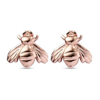 Honigbiene Ohrstecker 925 Silber ros&eacute;vergoldet